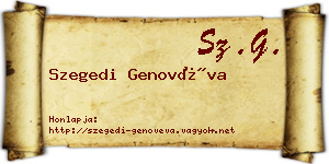 Szegedi Genovéva névjegykártya