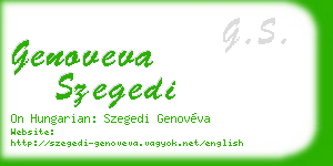 genoveva szegedi business card